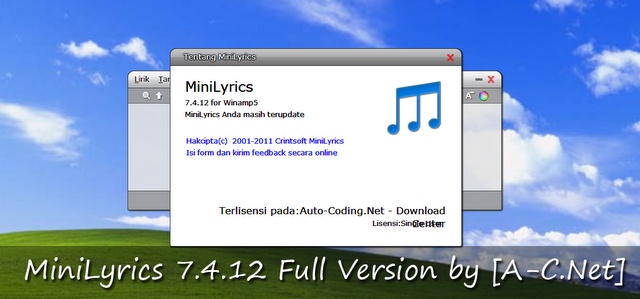 minilyrics plugin for this player was not installed properly
